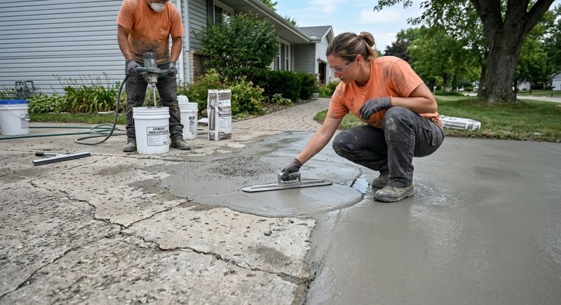 Concrete Driveway Resurfacing in West Des Moines, IA