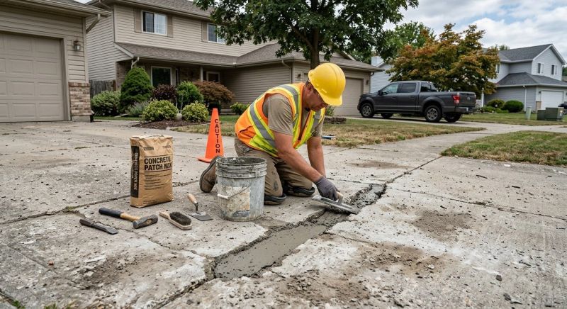 Driveway Slab Repair in West Des Moines, IA